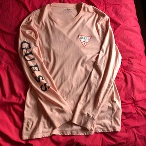 *SOLD OFF POSH* Pink Long Sleeve GUESS Shirt